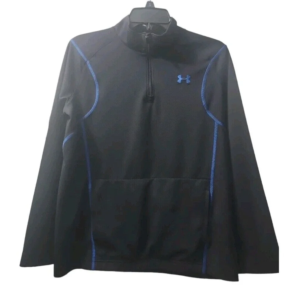 Under Armour Pullover Jacket Half Zip Long Sleeve Athletic Black